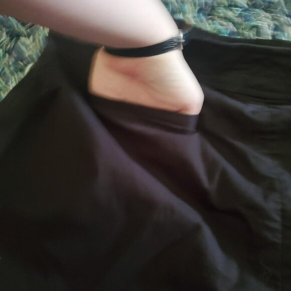 Vintage Talbot's Black Cropped Pants Capris Academia Preppy Twee Corporate Goth - Picture 4 of 7